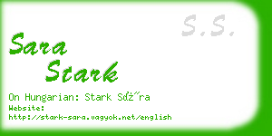 sara stark business card